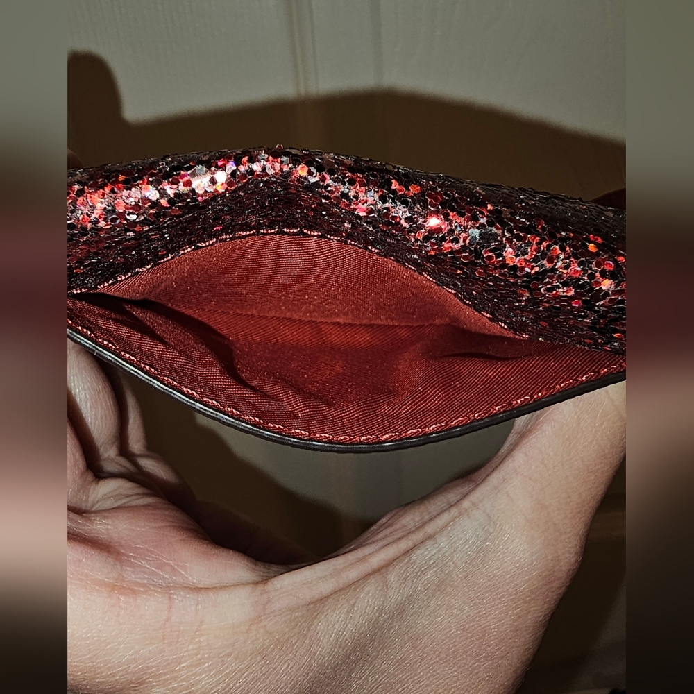 Coach Rare Sparkle Red Card Pouch - Picture 6 of 17